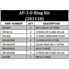 201118 AP-3 O-ring Kit